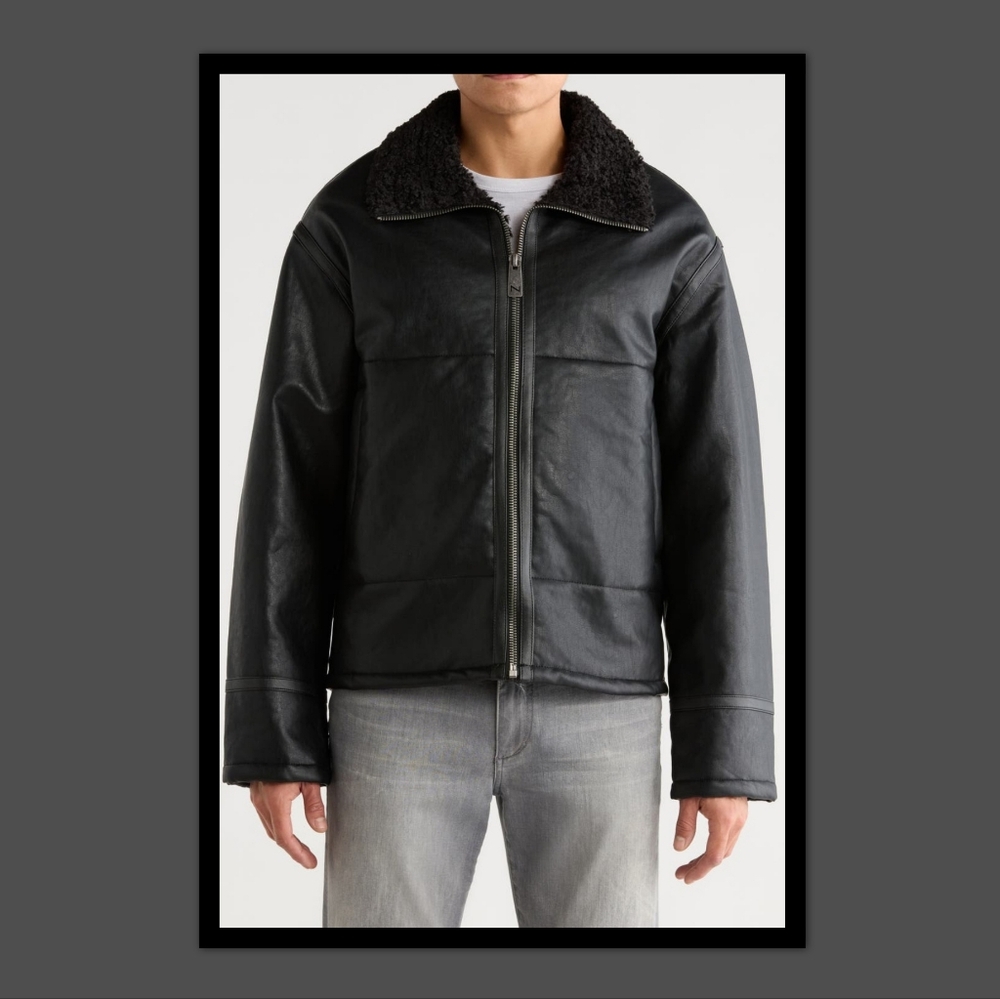 NOIZE FAUX LEATHER SHORT JACKET
